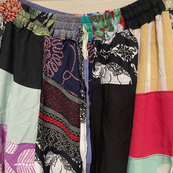 Peaceful People Skirt Sm-Med Boho Hanki Patchwork Renaissance NWT Beautiful - Picture 7 of 12